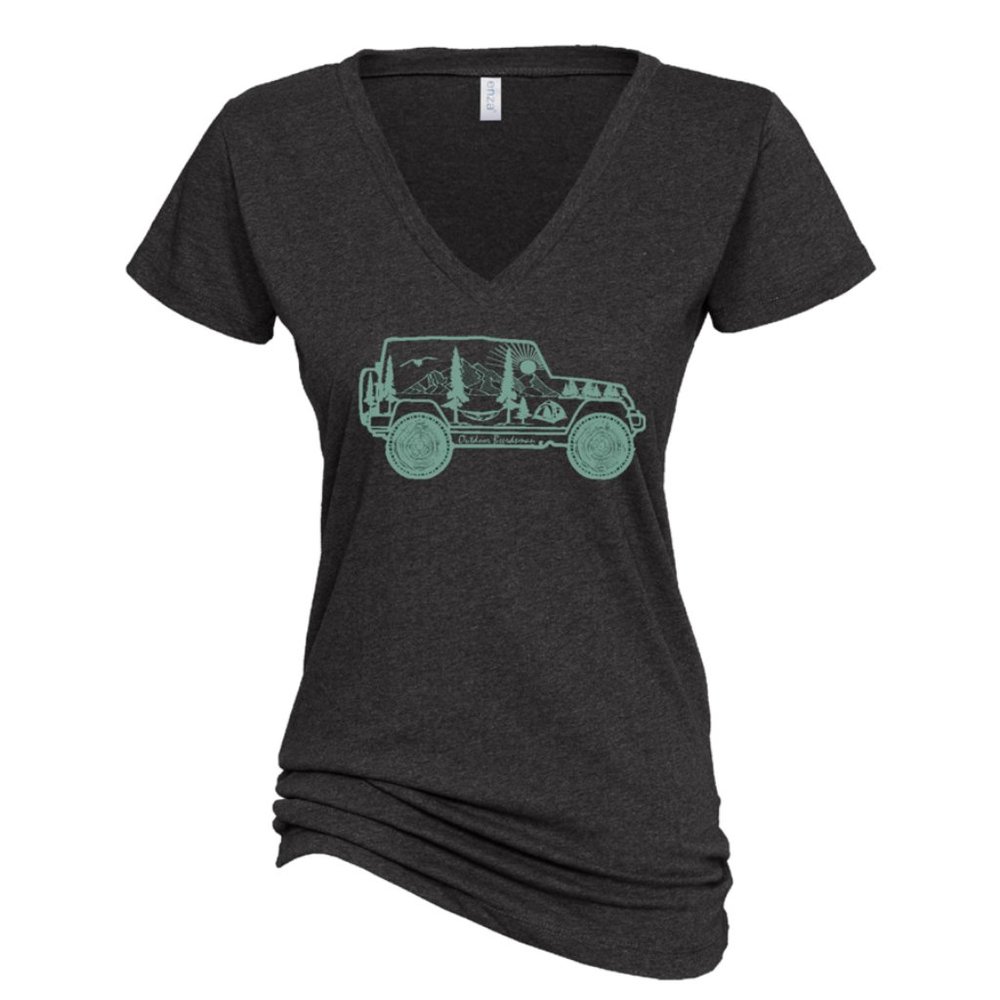 Jeep Nature V Neck Womens Tee